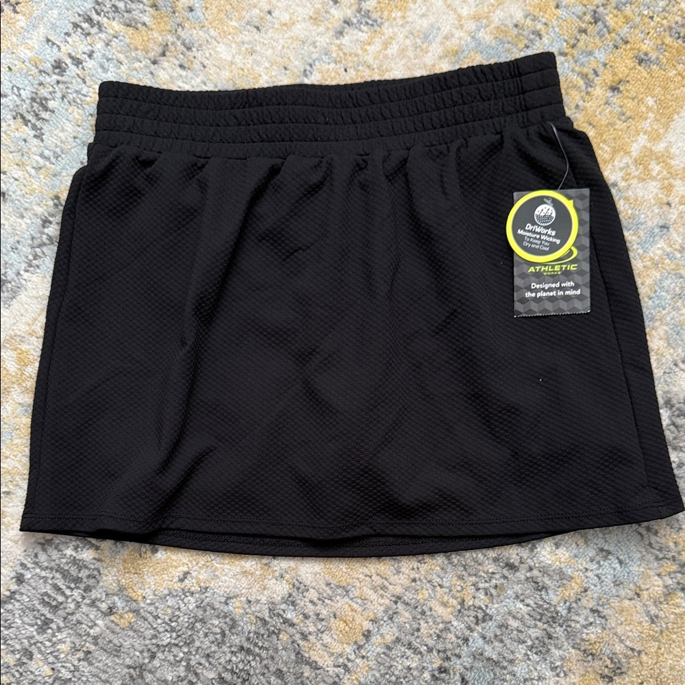 Athletic Works Black Moisture-Wicking Skort, NWT